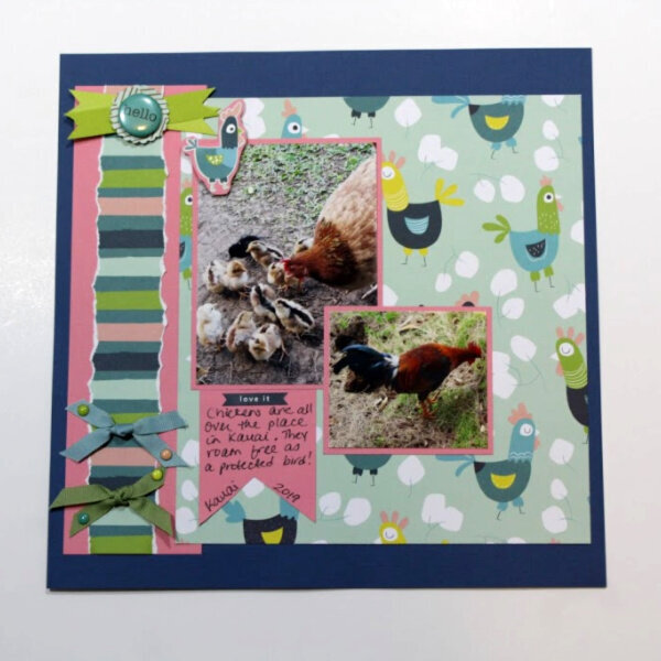 Chicken Scrapbook Layout