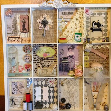 sewing theme painters tray