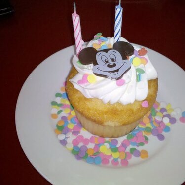 Our Cupcake! Since we were &quot;celebrating!&quot; @ disney