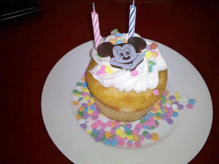 Our Cupcake! Since we were &quot;celebrating!&quot; @ disney