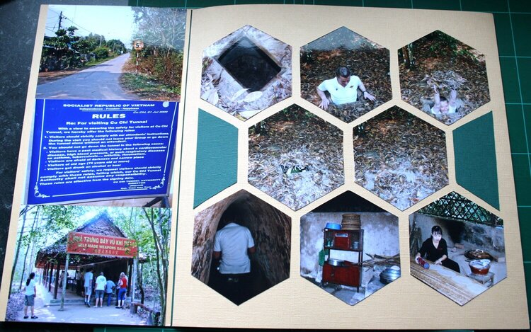 Cu Chi tunnels left page open