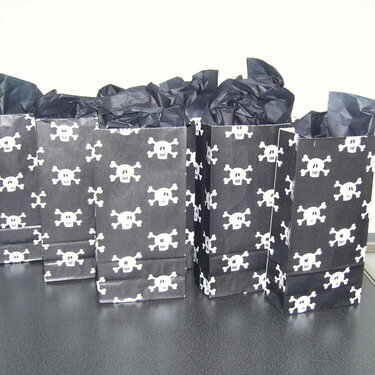 Giftbags containing songs