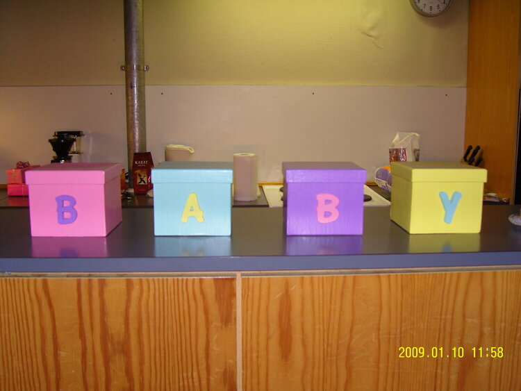 Boxes with letters