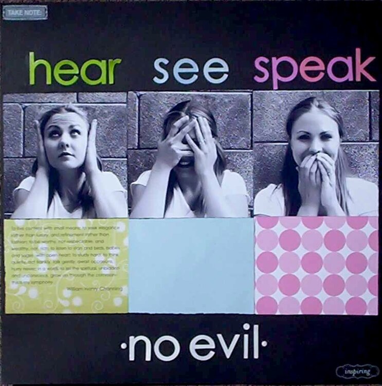 Hear, See, Speak No Evil