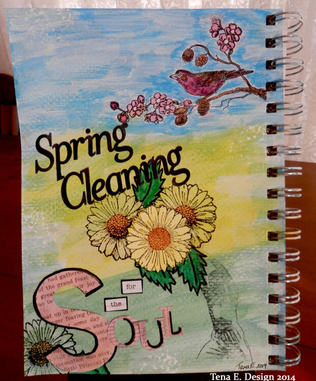 1st Art Journal Page-Spring Cleaning for the Soul