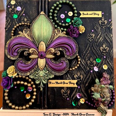 Beads and Bling - Mardi Gras Canvas