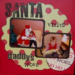 Santa visits Daddy's work