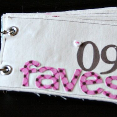 fabric mini book - 2009 faves