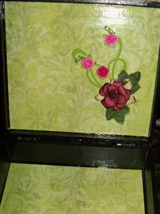 Altered Cigar Box~ Inside lid