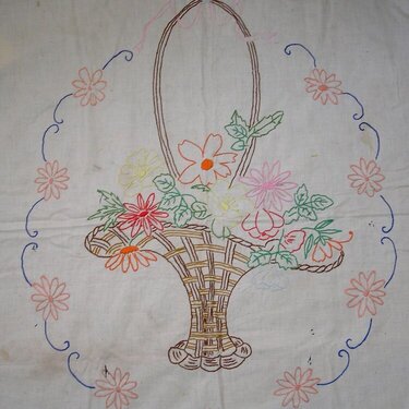 Early Embroidery Piece: Tablecloth