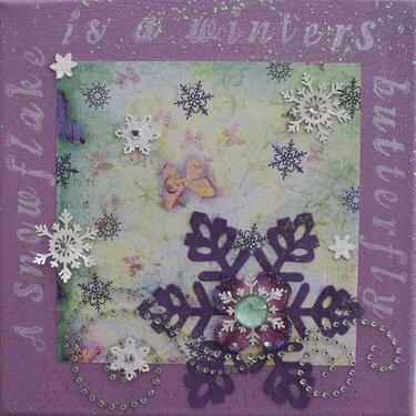 Winters Butterfly Canvas Details