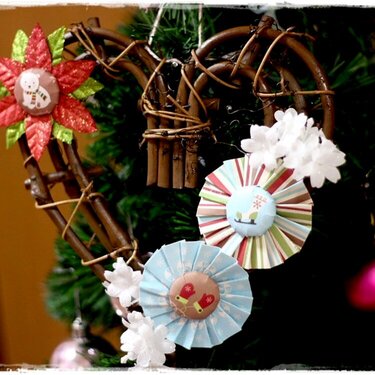 heart wreath ornament of christmas