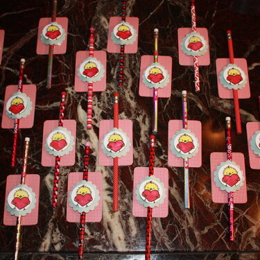 Valentine&#039;s Day Pencil Toppers