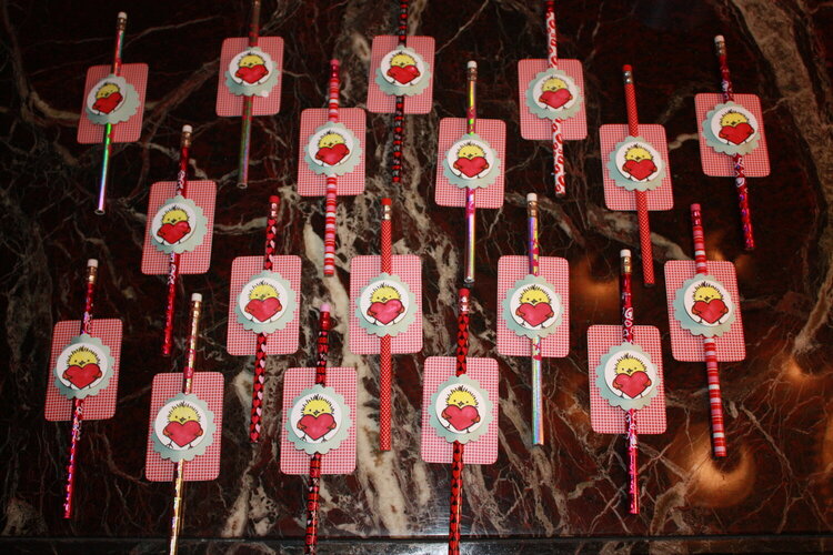 Valentine&#039;s Day Pencil Toppers
