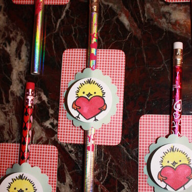 Valentine Day Pencil Toppers