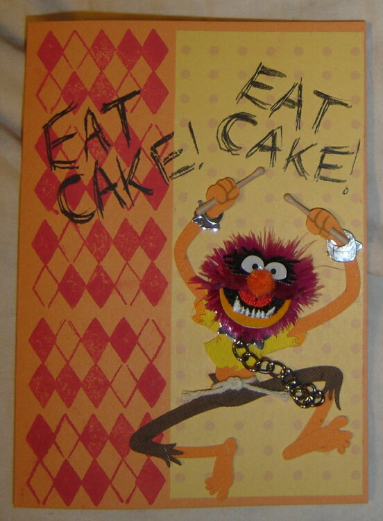 Birthday Card - Animal The Muppets