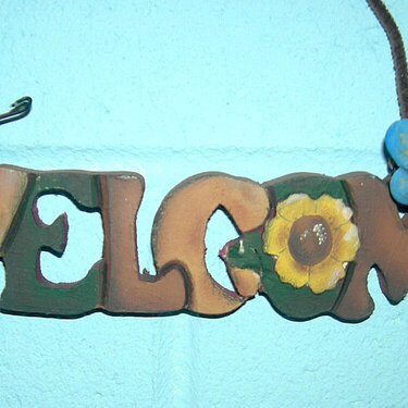 Wooden Welcome Letters