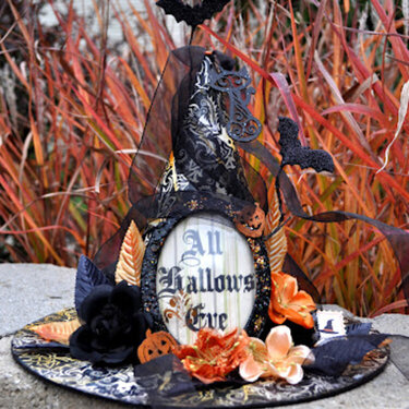 &quot; All Hallows Eve&quot; Witch Hat GlobeCraft Memories