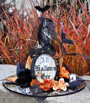 &quot; All Hallows Eve&quot; Witch Hat GlobeCraft Memories