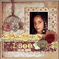 I SEE YOU ARE PRETTY (Guest design at My little sketch blook blog)