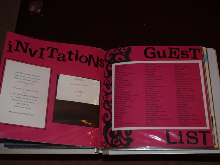Invitations and Guest List