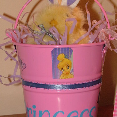The Princess Easter Bucket with Tinkerbell and chirping chick!