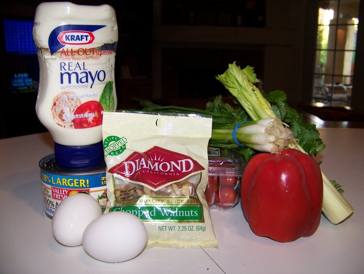 Chicken Salad ingredients