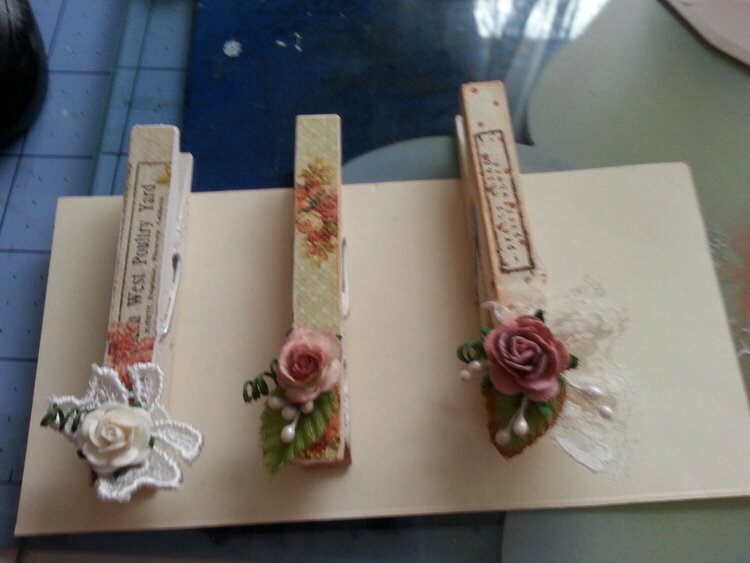 Altered Wooden Clothespins