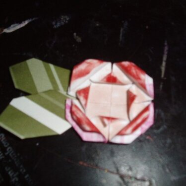 blurry origami rose