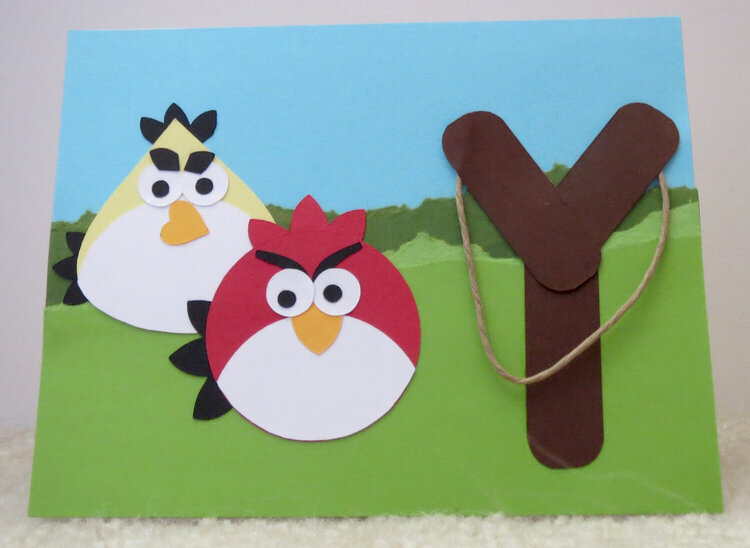 Punch Art - Angry Birds Birthday Card