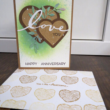 Anniversary Card (Wood) 2021 - Card and envelope