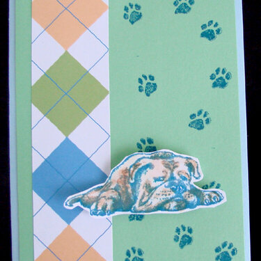 Argyle Dog Card