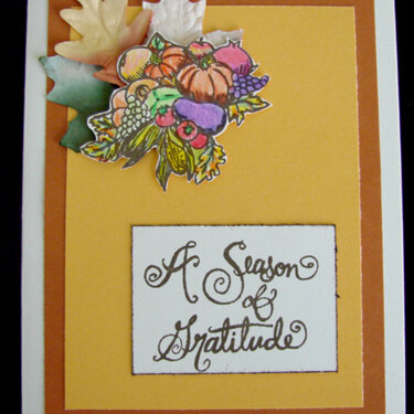 Close to My Heart workshop card A Season of Gratitude