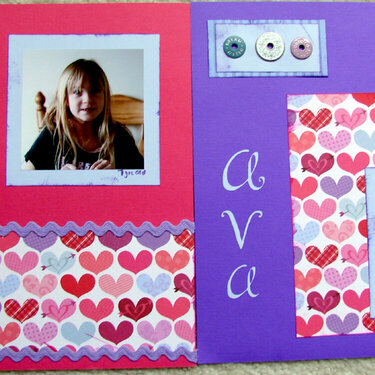 Ava with Hearts - February 2008