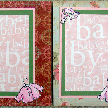 Two baby girl cards for Operation Write Home