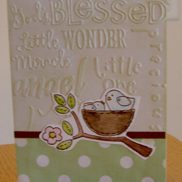 Baby card in Green