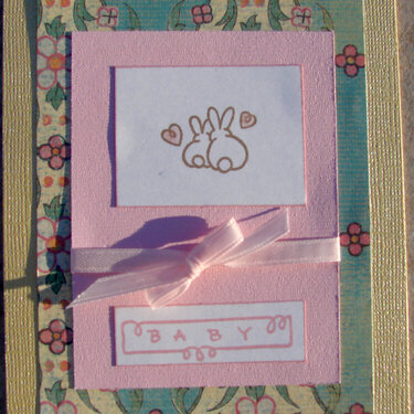 Bunny Baby Card for Operation Write Home