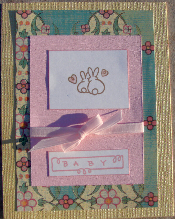 Bunny Baby Card for Operation Write Home