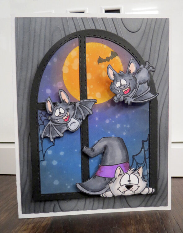 Halloween Bat Window Card 2