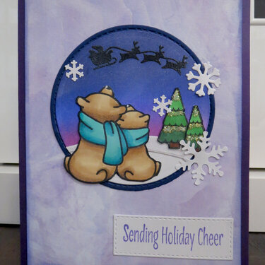 Bears and Santa Christmas Card 1