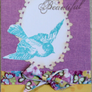 Beautiful card with Bird for Operation Write Home