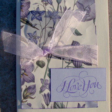 Purple floral love card for Ben