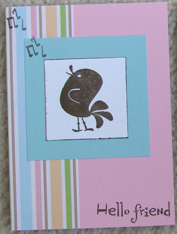 Birdy &quot;Helo Friend&quot; card for Operation Write Home