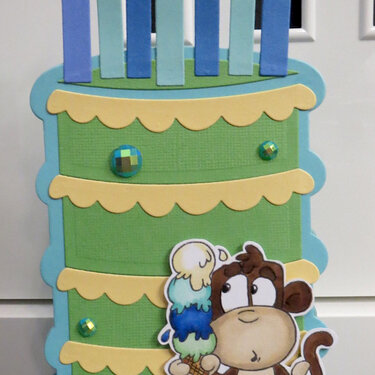 Birthday Cake Monkey card