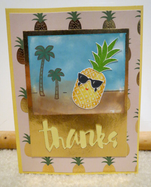 Pineapple Thank you card
