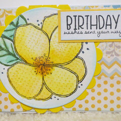 Yellow flower birthday card
