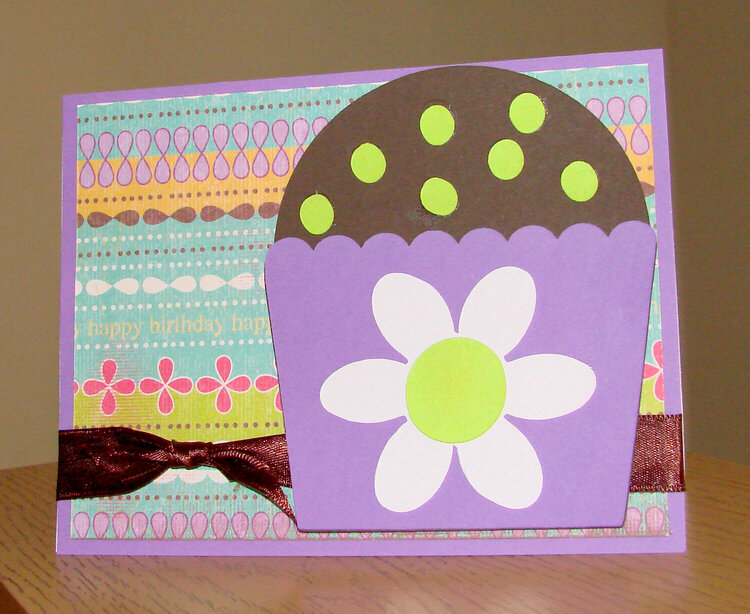 Birthday cup cake card for Niece