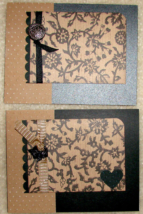 Black and Tan Love cards 2 for Operation Write Home