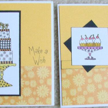 Yellow cake cards
