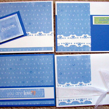 Blue baby cards for Operation Write Home